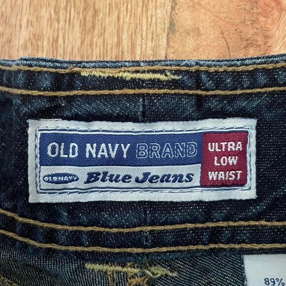 Vintage Y2K Old Navy Ultra Low Rise Waist Denim Shorts - Picture 2 of 5